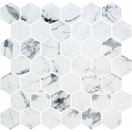 Andova Tiles ANDOVA TILES Sculpt 2" x 2" Glass Honeycomb Mosaic Wall & Floor Tile ANDSCU547